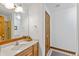 Basement bathroom with single vanity and shower at 3917 N 525 W, Fairland, IN 46126