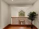 View from upstairs hallway showcasing a grand chandelier at 3917 N 525 W, Fairland, IN 46126