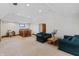 Upstairs sitting area with two sofas and a coffee table at 3917 N 525 W, Fairland, IN 46126