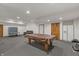 Basement recreation area with pool table and ping pong at 3917 N 525 W, Fairland, IN 46126