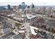 Wide aerial showcasing the property's urban context at 610 N Park Ave, Indianapolis, IN 46204