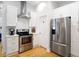 Modern kitchen with stainless steel appliances and white shaker cabinets at 805 Iowa St, Indianapolis, IN 46203