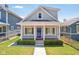 Charming house with a blue door and well-manicured lawn at 805 Iowa St, Indianapolis, IN 46203