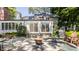 Backyard patio with fire pit and seating area near home at 6463 N Illinois N St, Indianapolis, IN 46260