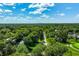 Aerial view of neighborhood with city skyline in the distance at 6463 N Illinois N St, Indianapolis, IN 46260