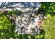 Overhead view of a charming patio with stone flooring, seating area, and fire pit at 6463 N Illinois N St, Indianapolis, IN 46260
