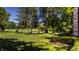 Landscaped backyard with golf course view at 6463 N Illinois N St, Indianapolis, IN 46260