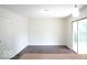 Dining room with hardwood floors and sliding glass doors at 3720 Breen Dr, Indianapolis, IN 46235