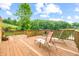 Relaxing lakefront deck with wooden chairs, offering tranquil water views at 409 W Lakeview Dr, Nineveh, IN 46164