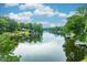 Picturesque lakefront community with houses and boats at 409 W Lakeview Dr, Nineveh, IN 46164