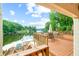 Lakefront deck with seating and beautiful water views at 409 W Lakeview Dr, Nineveh, IN 46164
