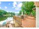 Multi-level deck offering stunning lake views and ample space at 409 W Lakeview Dr, Nineveh, IN 46164