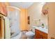 Clean bathroom with a large walk-in shower at 409 W Lakeview Dr, Nineveh, IN 46164