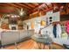 Living room with a loft, hardwood floors, and a glass-top table at 409 W Lakeview Dr, Nineveh, IN 46164