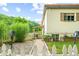 Landscaped side yard with a walkway leading to the lakefront at 409 W Lakeview Dr, Nineveh, IN 46164