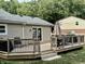 Back of house, highlighting the deck and backyard space at 1625 Michele, Greenwood, IN 46142