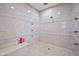 Large walk-in shower with multiple shower heads and tiled walls at 8292 S State Road 39 S Rd, Clayton, IN 46118