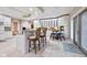 Eat-in kitchen with white cabinets, granite counters, and breakfast bar at 8292 S State Road 39 S Rd, Clayton, IN 46118