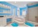 Bathroom with white vanity, soaking tub and shower at 8292 S State Road 39 S Rd, Clayton, IN 46118