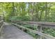 Wooden footbridge crossing a tranquil wooded area at 2705 S 975 E, Zionsville, IN 46077