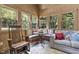 Built-in seating area in sunroom with views at 2705 S 975 E, Zionsville, IN 46077