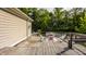 Spacious deck with wooded views and outdoor seating at 8235 Ridge Valley Ct, Indianapolis, IN 46278