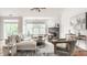 Relaxing living room with a fireplace and large windows at 8235 Ridge Valley Ct, Indianapolis, IN 46278