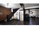 Living room and dining area with dark hardwood floors at 526 N Emerson Ave, Indianapolis, IN 46219