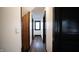 Long hallway with dark doors and built-in storage at 526 N Emerson Ave, Indianapolis, IN 46219