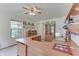 Home office with built-in desk and shelving at 8157 Center Lake Rd, Nineveh, IN 46164