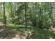 Landscaped backyard with lush greenery and mature trees at 8157 Center Lake Rd, Nineveh, IN 46164