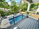 Private balcony overlooking inground pool and backyard at 429 W 86Th St, Indianapolis, IN 46260