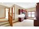 Spacious home office with built-in wooden cabinetry at 15482 Bridgewater Club Blvd, Carmel, IN 46033