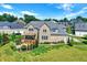 Aerial view showcasing the home's backyard and deck at 2929 Post Oak Ct, Westfield, IN 46074