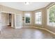 Bright office features tile flooring and multiple windows at 2929 Post Oak Ct, Westfield, IN 46074