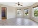 Bright bedroom with tile floors, a ceiling fan and walk-in closet at 2929 Post Oak Ct, Westfield, IN 46074