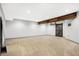 Finished basement featuring a barn door and a built-in projector at 2929 Post Oak Ct, Westfield, IN 46074