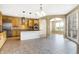 Open concept kitchen with stainless steel appliances and an island at 2929 Post Oak Ct, Westfield, IN 46074