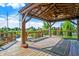 Pergola with a ceiling fan and seating area at 2929 Post Oak Ct, Westfield, IN 46074