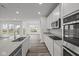 Modern kitchen with white cabinets, stainless steel appliances, and an island at 16910 Cattle Hollow Ln, Noblesville, IN 46060