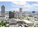 Aerial view of Indianapolis city center, featuring prominent skyscrapers and urban landscape at 350 N Meridian St # A301, Indianapolis, IN 46204