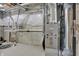 Unfinished basement with HVAC unit and plumbing at 220 Sanders St, Indianapolis, IN 46225