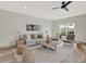 Bright living room with a ceiling fan and large windows at 220 Sanders St, Indianapolis, IN 46225