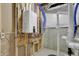Unfinished basement with new water heater and plumbing at 220 Sanders St, Indianapolis, IN 46225
