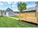 Wooden deck with railing and view of backyard at 220 Sanders St, Indianapolis, IN 46225