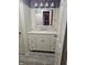 Updated bathroom with new vanity and flooring at 14 Winchester Ct, Anderson, IN 46013