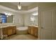 Bathroom features a large soaking tub and double vanities at 6470 Meridian Pkwy # Apt D, Indianapolis, IN 46220