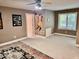 Spacious bedroom with a large Kobe Bryant wall decal and ample floor space at 5300 W Autumn Springs Ct, Muncie, IN 47304
