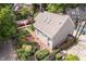 Aerial view showing the house and beautifully landscaped backyard at 646 E 9Th St, Indianapolis, IN 46202
