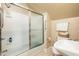 Clean bathroom with shower/tub combo and grab bars at 646 E 9Th St, Indianapolis, IN 46202